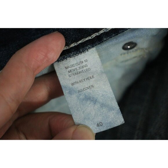 Key Closet Mens 40 x 33 Y2K Style Eagle Straight Jeans NEW M1038 - Picture 7 of 7